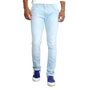 Qualité supérieure 100% coton droit léger décontracté respirant écologique Denim jean petite quantité en gros pas cher prix - Product Image 1