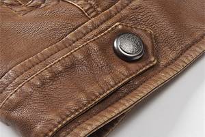 Veste en cuir d'agneau de luxe Design minimaliste Grande taille Imperméable Sensation légère pour veste en cuir de jour en nuit pour hommes - Product Image 6