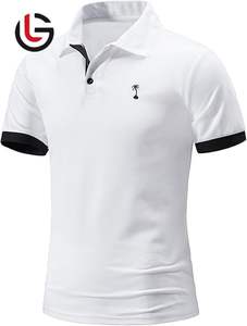 Cuello levantado de algodón 100% transpirable para hombre, para Polo, pantalla Puff, transferencia de calor Digital impresa con logotipo propio, tela de punto - Product Image 5