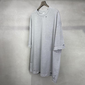 Men Heavyweight 275GSM T-shirt Streetwear Stock Pour Vintage Acid Washed Boxy Fit Cropped Oversized Distressed <b>Tshirt</b> - Product Image 6