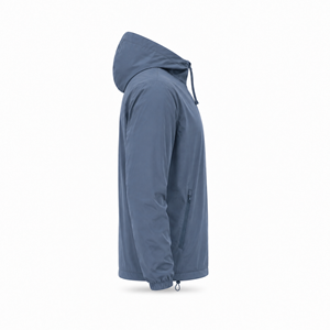 Veste coupe-vent à capuche pour homme personnalisée, polyester léger, résistant à l'eau, randonnée en plein air, décontractée, OEM ODM, étiquette privée, vente en gros - Product Image 5