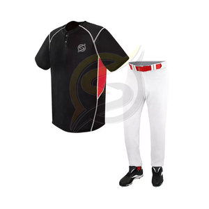 Maillot et pantalon de baseball personnalisés en sergé, uniforme de softball et de sport urbain, 100 % polyester, séchage rapide, respirant, vente en gros - Product Image 3