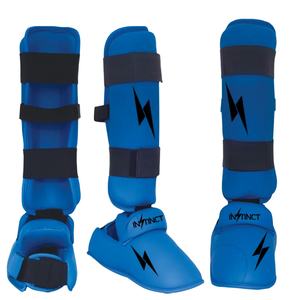 Espinilleras de Karate de Cuero de la Mejor Calidad Profesional, Marca Instinct, Equipo de Protección Duradero para Entrenamiento de Artes Marciales - Product Image 1