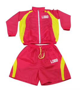 Venta al por mayor de conjuntos cortos cortavientos, conjunto de dos piezas transpirable, fabricantes de ropa personalizada, conjunto de dos piezas de cuerpo entero para hombres y mujeres - Product Image 6