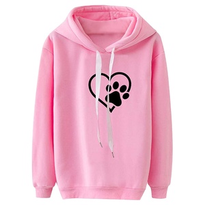 OEM de alta calidad de algodón polar impreso sudaderas de manga larga Mujer pulóver con capucha de invierno de gran tamaño de diseño Casual sólido - Product Image 1