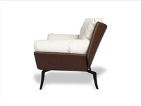 Dossier Pieds en acier enduit de poudre Fauteuil de salon une place Meilleur prix Fauteuil de loft OEM en contreplaqué au design moderne