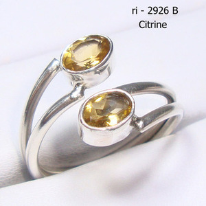 Joyería india, anillos citrinos de plata de ley 925, joyería para mujer, anillos de plata fina minimalistas para mujer y Niña - Product Image 4