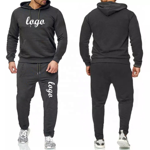Chándales de hombre pulóver en blanco con logotipo personalizado con botón de capucha chándales de jogging de gran tamaño de algodón ropa activa para hombre precio al por mayor - Product Image 4