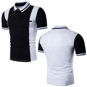Polo geométrico minimalista de primera calidad para hombre, Polo de algodón de lujo con etiqueta de cuello personalizable, Polo informal de negocios ajustado - Product Image 4
