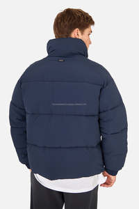 Chaqueta acolchada de nailon de alta calidad para mujer, chaqueta acolchada con cremallera y cuello levantado, ropa de invierno y ropa de calle para hombre - Product Image 5