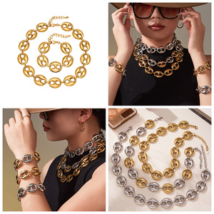 قلادة مطلية بالذهب على شكل حبة قهوة مع سوار مطابق، هدية مخصصة لعشاق القهوة - Product Image 2