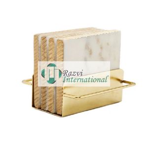 Marble Round Shape Gold Edges Luxury <b>Table</b> <b>Coasters</b> Wholesale Best Top Quality Decorating Standard New Designing <b>Coaster</b> ForSale - Product Image 6