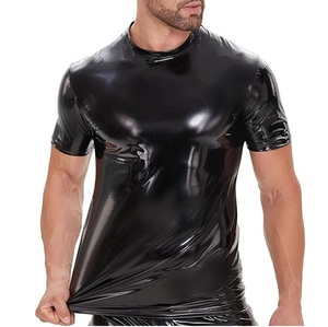 Último Modelo 2026, Nueva Camiseta de Cuero Lisa de Color Personalizado para Hombre, Transpirable, Corte Regular, para Motociclistas, Fitness, Ecológica - Product Image 4