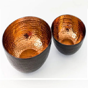 Antique Design Hammered Copper Bowls Set of 2 Most Selling <b>Table</b> Top Food Serving Bowl for Kitchen and Home Use In Low Price - Product Image 1