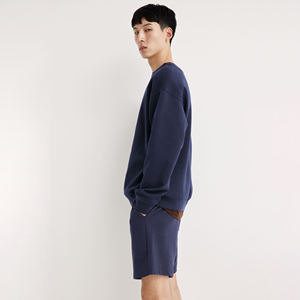 Nouvelle Arrivée 2026 – Sweat-shirt Col Rond Anti-Boulochage en Mélange de Coton Tricoté 360g, Imprimé en Relief Personnalisé, Coupe Oversize pour Homme - Product Image 4