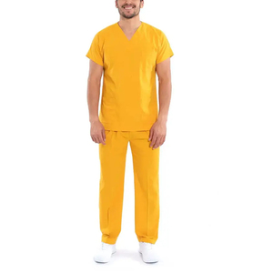 Medical Uniform Scrub <b>Set</b> for Medical Supplies Hospital Uniform Disposable Customized Short Sleeves Men Medical Uniforms - Product Image 1