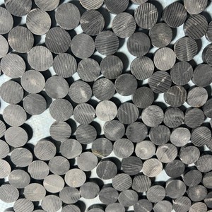 Venta al por mayor búfalo cuerno real espacios en blanco botones cuentas redondas naturales decoración personalizada para prendas de vestir negro - Product Image 2