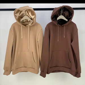 Sudadera con capucha recortada con logotipo personalizado, ropa de mujer, ropa de calle, Top corto con capucha para mujer, sudadera con Capucha forrada de satén de seda, transpirable y duradera - Product Image 5