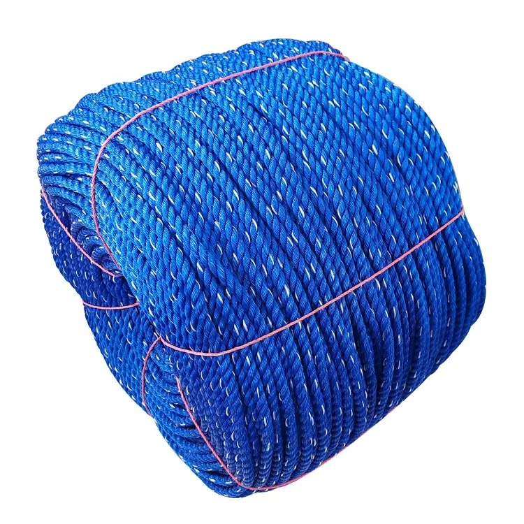 Wholesale factory price 3 strand twisted poly rope polyethylene rope PE rope with UV for fishing farming