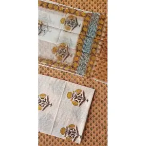 Vinayakam Exports – Ensemble de dupattas brodés en coton rouge de Jaipur, faits à la main, style Kota Doria, écharpes et châles ethniques artisanaux d'Inde - Product Image 2