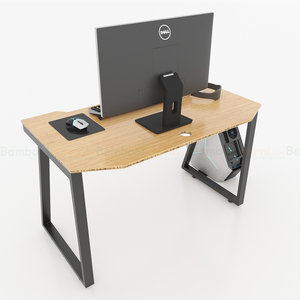 GBamboo GB38013 Trapez II Leg Gaming <b>Desk</b> 70x120cm Wooden and Plastic Material Extendable MDF and Melamine Surface - Product Image 1