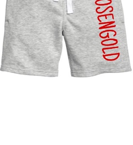 Pantalones Cortos Deportivos para Hombre, Color Gris Jaspeado, 100% Algodón, Cintura Elástica con Cordón, Casuales, Atléticos, Logotipo Personalizado en la Parte Delantera, ODM - Product Image 2