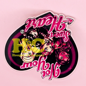 New Acrylic Lash Tiles <b>pink</b> Heart Shape Eco-Friendly Durable mink Logo Printing Available Eyelash Tile Magnet Heart Tweezers - Product Image 3