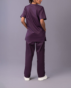 Uniforme Médico Personalizado Unisex con Cuello en V, Mono de Trabajo para Hospital, Manga Corta de Verano, Poliéster y Elastano, para Salón de Belleza, Spa, Uso Dental - Product Image 2