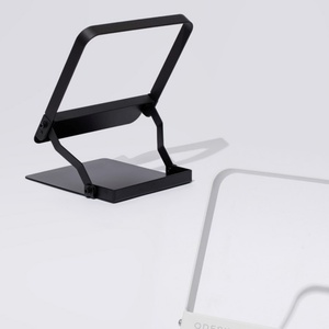 Support pour ordinateur portable en métal réglable d'origine coréenne QDESK, compatible avec iPad, blanc/noir, pour le bureau et la maison - Product Image 2