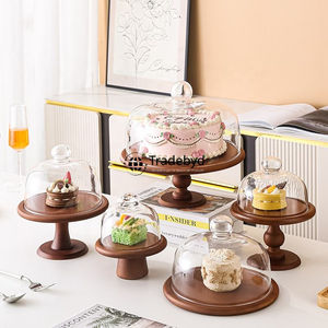 Soporte de pastel de madera hecho a mano de lujo para servir de fiesta elegante y decoración de postres Tradebyd - Product Image 2