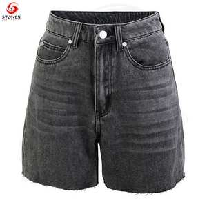 ผู้ผลิตกางเกงยีนส์คุณภาพสูงพิมพ์กางเกงขาสั้นผ้ายีนส์การออกแบบใหม่กางเกงยีนส์ปักเองกางเกงขาสั้นเสื้อผ้าผู้ชายฤดูร้อน - Product Image 6