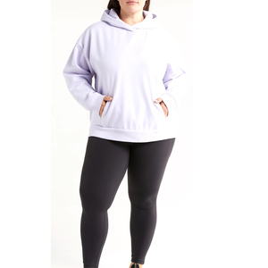 Sweat à capuche surdimensionné pour femme, poids lourd, logo personnalisé sur le devant, respirant, collection de designers d'hiver, sweat à capuche grande taille - prix de gros - Product Image 3