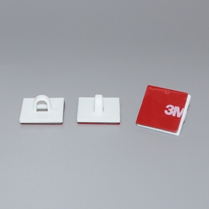 Occhiello da parete autoadesivo per soffitto bianco con nastro in schiuma di plastica quadrata - Product Image 3