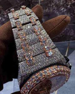 นาฬิกาเพชรโมอิสซาไนต์แบบเต็มหน้าปัด ดีไซน์คริสตัลกันน้ำ สำหรับผู้ชาย จำหน่ายราคาส่ง คุณภาพเยี่ยม ราคาดีที่สุด - Product Image 4