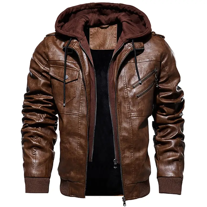 Leather Jacket For Men In Brown Color- Export From Pakistan, New And Trendy Design Lather Jacket For Men hand made