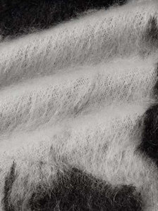 Sweat à capuche unisexe en maille moelleuse de style mohair, épais et chaud, vente en gros, livraison rapide, logo personnalisé brodé, sweat à capuche unisexe - Product Image 2