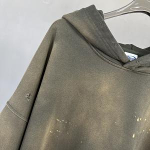 Conjuntos de Sudadera con Capucha y Pantalones de Forro Polar para Hombre, Lavado Ácido, Transpirable, Secado Rápido, Estilo Vintage Desgastado - Product Image 5