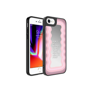 Coque arrière en silicone brillant JoieCreatif pour iPhone 8 Plus, motif miroir, protection de l'appareil photo, style givré spécial - Product Image 1