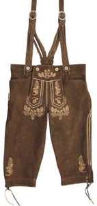 Pantalones Cortos Bávaros de Gamuza Marrón Estilo Tradicional, Lederhosen Alemán Clásico, Personalizados, de Alta Calidad, Genuinos, Bordados OEM - Product Image 4