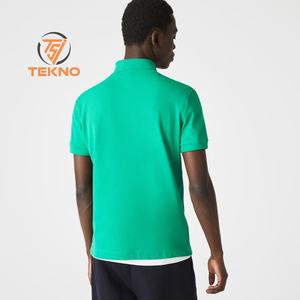Vente en gros d'usine de polos personnalisés Chemise polo surdimensionnée décontractée de haute qualité en coton avec logo brodé à motif solide - Product Image 2