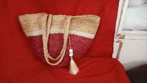 Bolsos de Mano Trenzados de Yute 100% de Alta Calidad para Mujer, Bolsos de Hombro Ecológicos Estampados con Forro de Algodón y 2 Bolsillos - Product Image 2