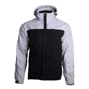 OAAX Coupe-vent à coque souple à revêtement imperméable pour homme, veste coupe-vent décontractée de style fitness remplie de polyester résistante à l'eau - Product Image 1