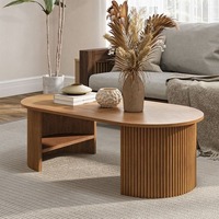 Grande table basse en bois durable parfaite pour la décoration de salon spacieux et l'agencement pratique de meubles de maison