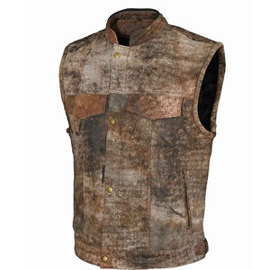 100% Chaleco de cuero Original superventas nuevo chaleco de cuero personalizado para hombres Chaleco de cuero completamente personalizado - Product Image 2