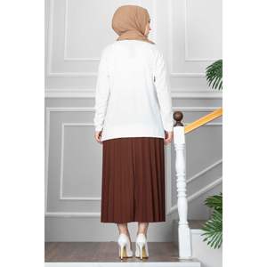 Ensemble Deux Pièces Imprimé Floral 180SB-8742 Marron - Product Image 3