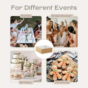 Brun Naturel Grande Fenêtre Alimentaire Pâtisserie Dessert Gâteau Emballage En Gros Transparence Conception Premium Kraft Boîtes En Carton Boulangerie - Product Image 5