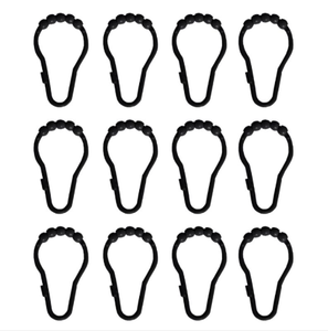 Bán buôn truyền thống rely + Giá thấp nhựa vòi hoa sen Rèm Vòng <span class=keywords><strong>Hooks</strong></span> Set 12 phòng tắm trang trí rèm cực bài hát - Product Image 1