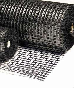 Géogrille en polyester enduit de PVC noir pour la construction routière - Product Image 1