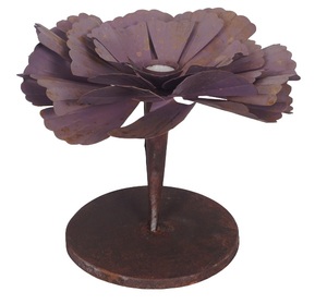 Verde óxido antiguo Navidad hierro decorativo flor candelabros soporte para el hogar vacaciones fiesta boda Navidad Decoración - Product Image 4