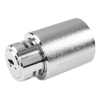 Serrure à goupille antivol en laiton zingué de 60 mm avec 2 clés pour motos et boîtes à outils, accessoire pour fenêtres coulissantes